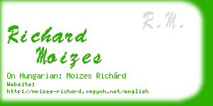 richard moizes business card